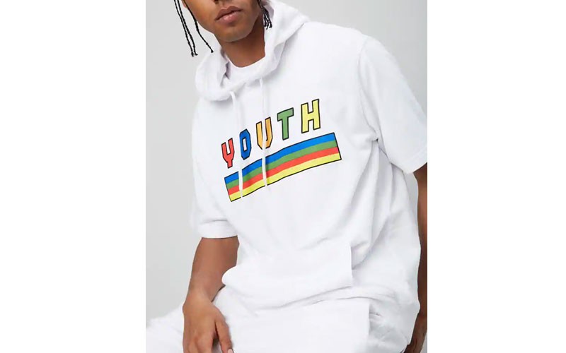 French Terry Youth Graphic Hoodie For  Mens