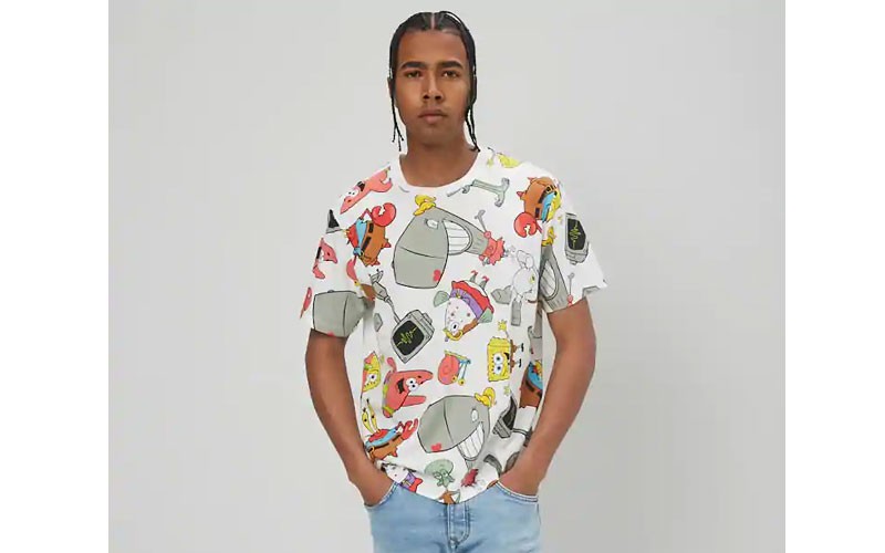 Spongebob Print Tee For Mens