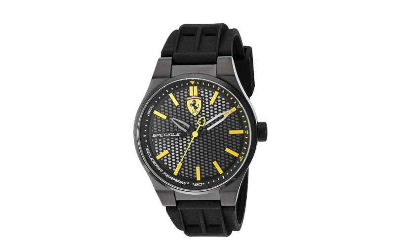 Scuderia Ferrari Men's Quartz Stainless Steel and Silicone Casual Watch