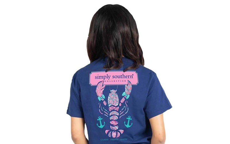 Simply Southern Pocket Lobster T-Shirt for Women in Midnight