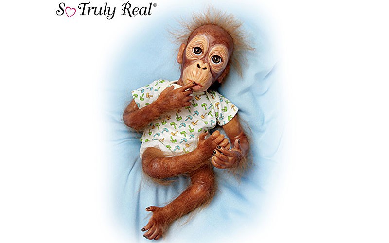 Baby Pongo, So Truly Real Poseable Orangutan Baby Doll