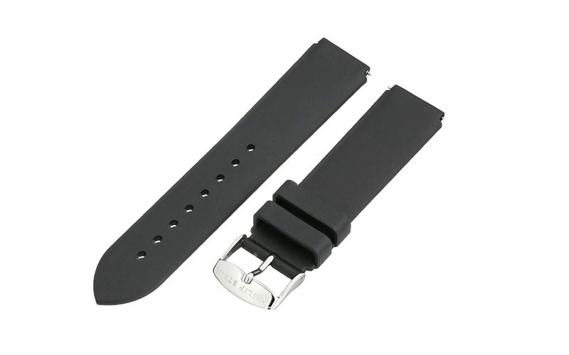 Philip Stein 2-RB 20mm Rubber Black Watch Strap