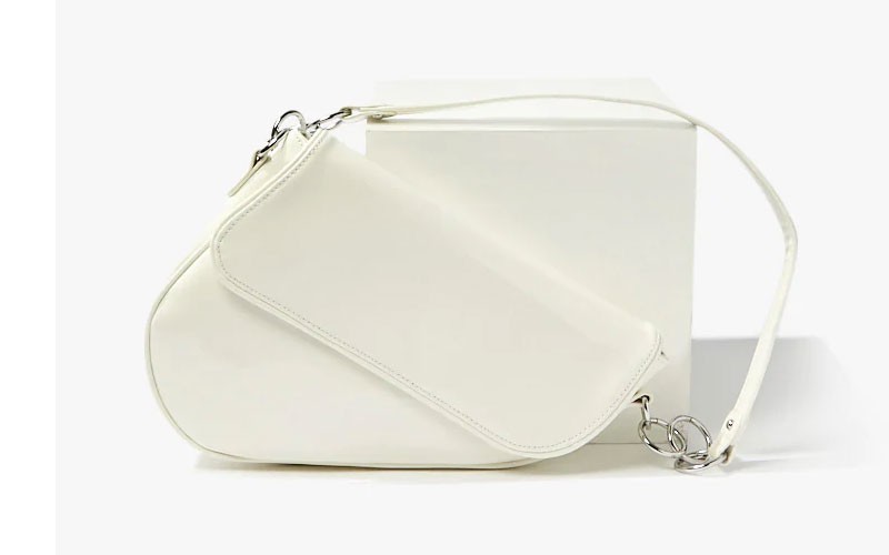  Faux Patent Shoulder Bag