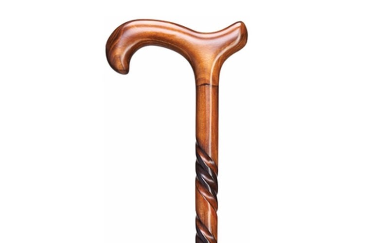 Harvy Triple Twist Ladies Derby Handle Maple Wood Cane