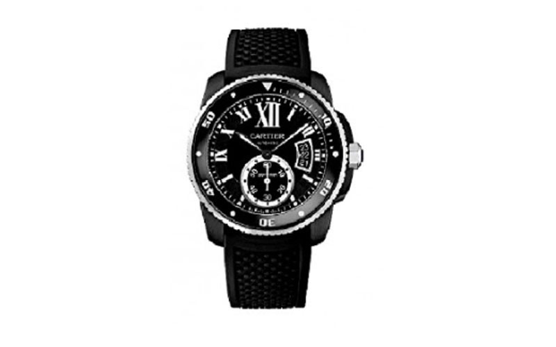 Cartier Calibre de Cartier Diver Black Dial Automatic Mens Watch