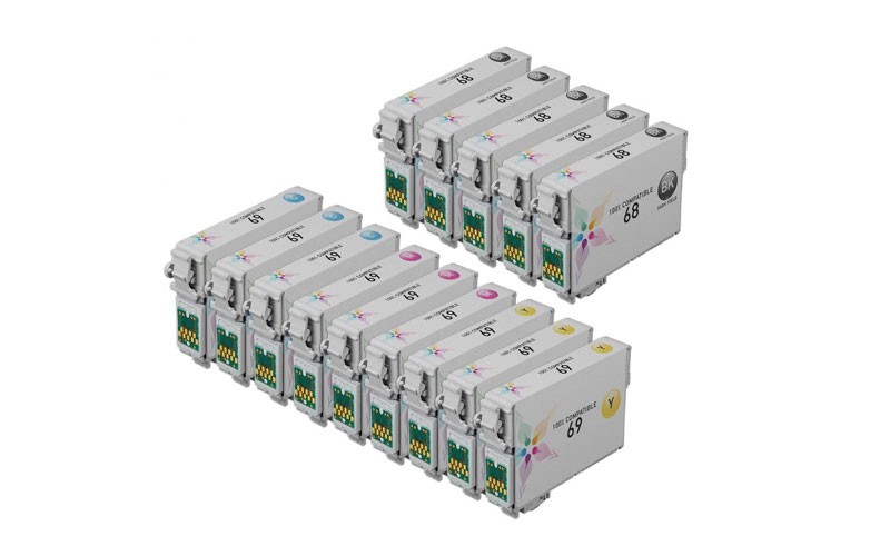 Remanufactured Epson T068/T069 Ink Cartridge 14-Piece Bulk Set