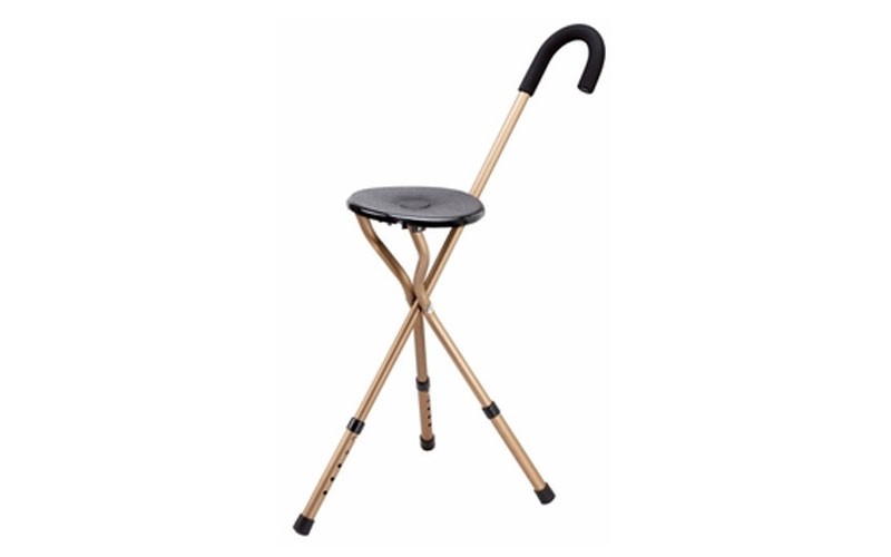 Harvy Seat Cane with Adjustable Legs - 250lbs Weight Max.