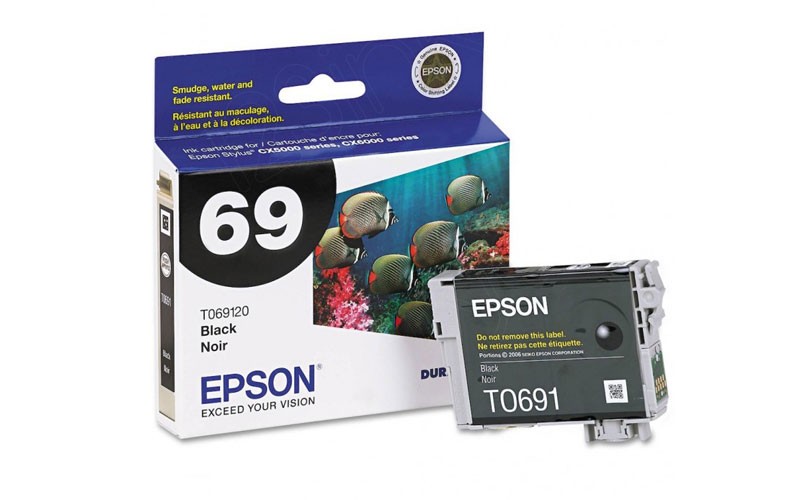 Genuine OEM Epson T069120 (T0691) Black Ink Cartridge