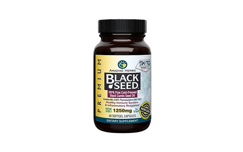 Premium Black Seed Oil 100% Pure Cold-Pressed 1,250 MG (60 Softgels)