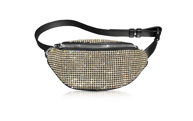 Alexander Wang Yellow Rhinestone Attica Soft Mini Fanny Crossbody