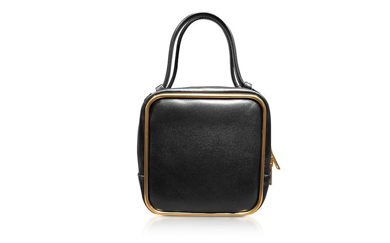 Alexander Wang Black Leather Halo Top Handle Satchel Bag