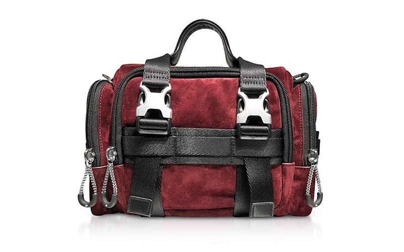 Alexander Wang Burgundy Suede Surplus Duffle Bags