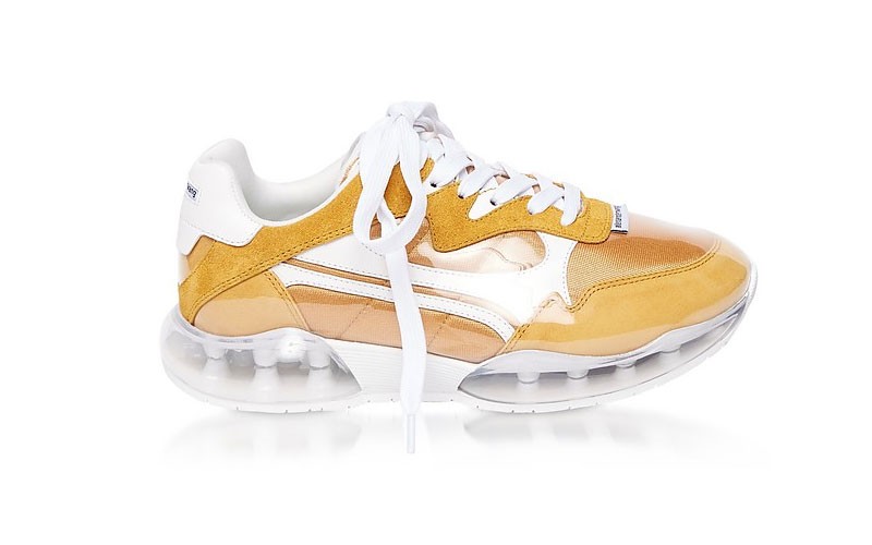 Alexander Wang Mineral Yellow Suede Mesh Stadium Sneakers