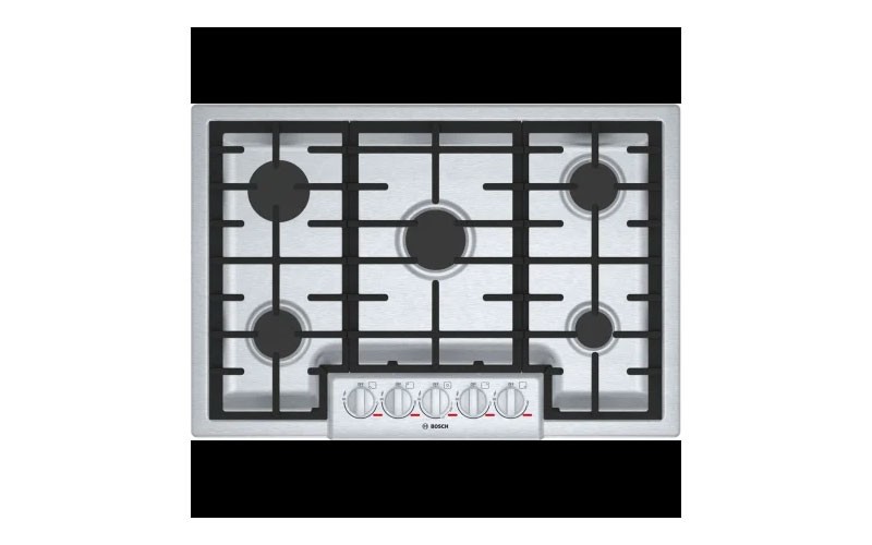 Bosch 30 Inch Wide Built-In Gas Cooktop with Electronic Re-Ignition