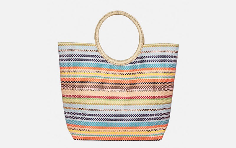 Multicolored Mini Stripe Tote Bags