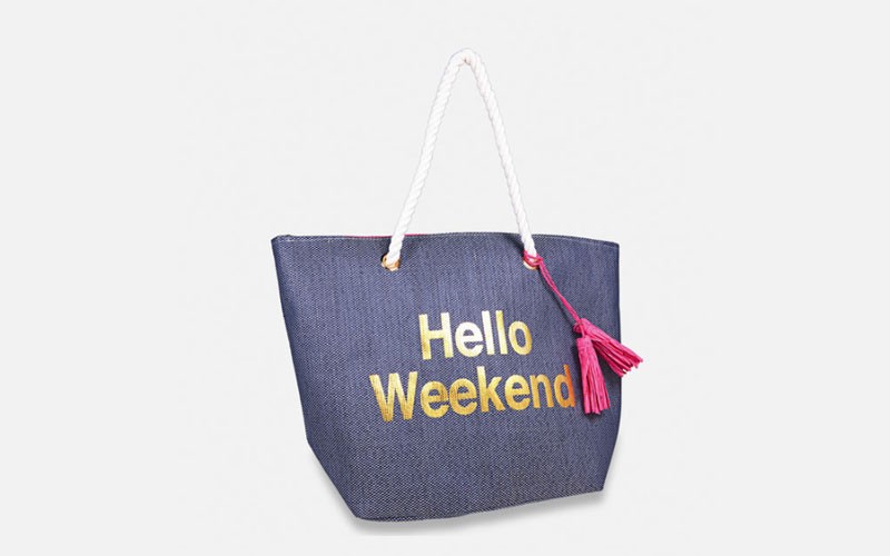 Hello Weekend Tote Bags
