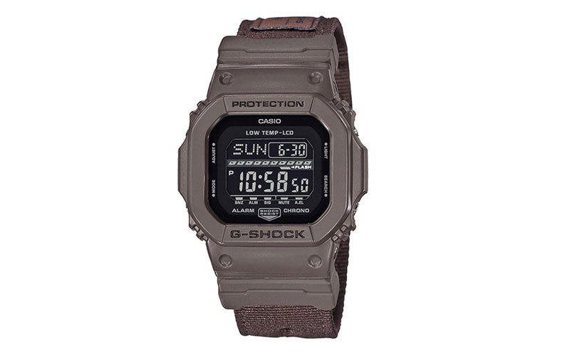 Casio G-Shock Winter G-Lide Watch - Earth Brown - Fabric Strap - Low Temp - 200M