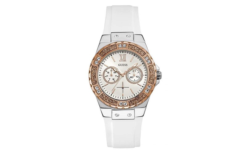 Guess White Rubber Watch