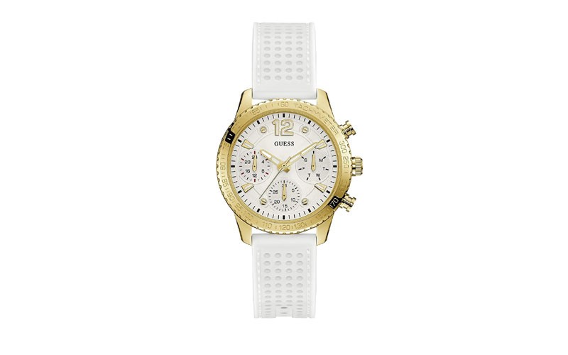 Guess White Rubber Watch