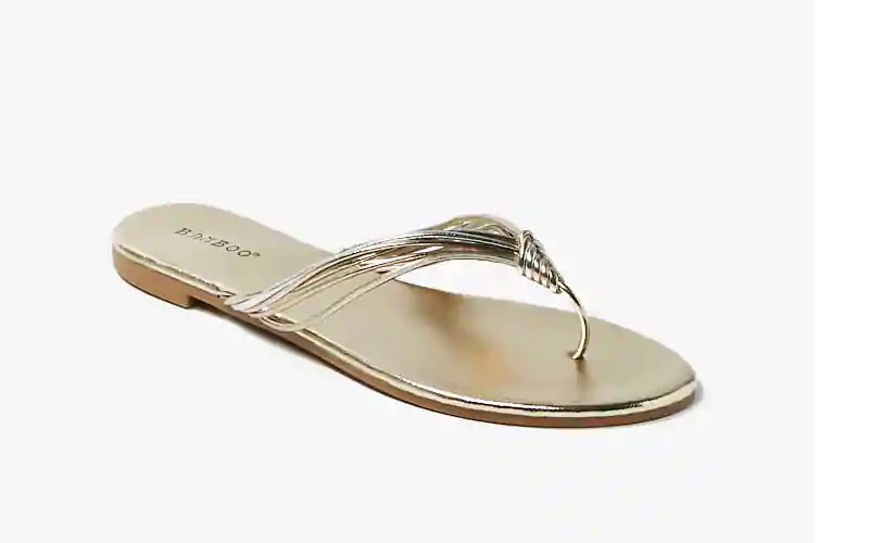 Metallic Flip Flops For Womens