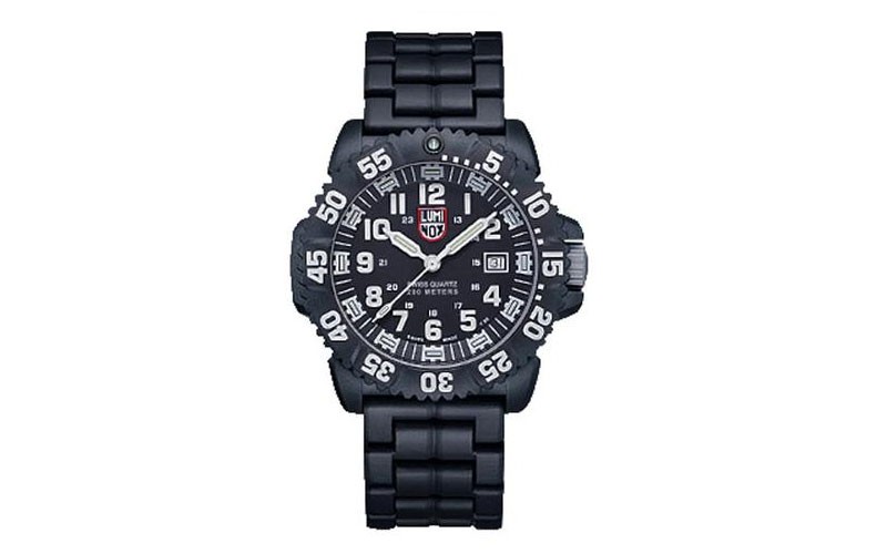 Luminox Mens Sea PC Carbon Watch White Markers Black Case & Bracelet 200m