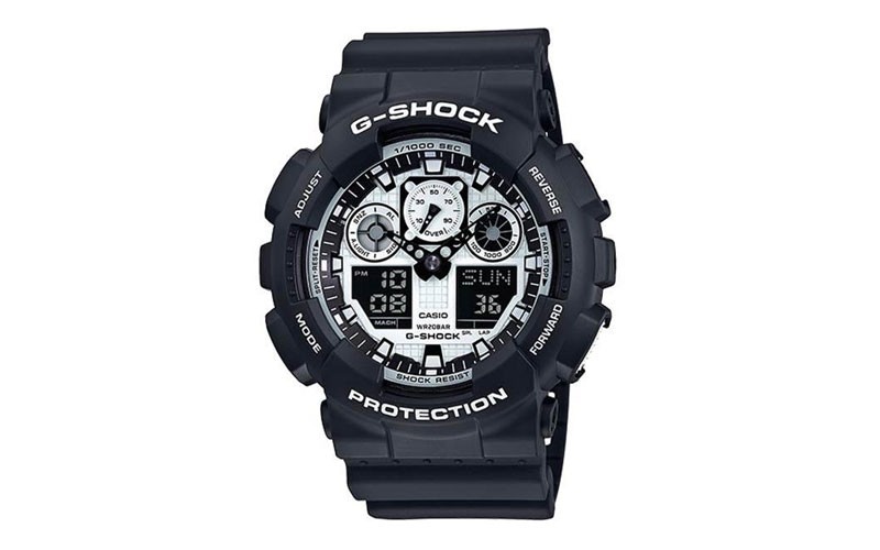 Casio G-Shock Mens Watch - Black Case And Strap - Stopwatch - World Time