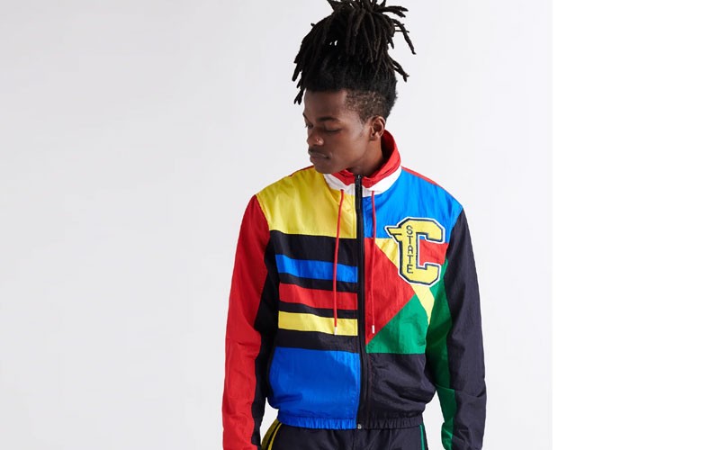 Decibel Collegiate Color Bock Track Jacket