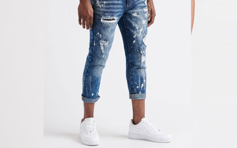 Decibel Rip Capri Cuff Jeans For Mens