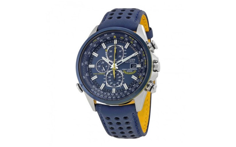 Citizen Eco Drive Blue Angels World Chronograph Mens Watch