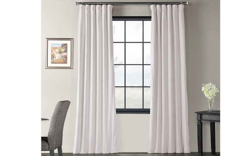 Signature Off White Blackout Velvet Curtain