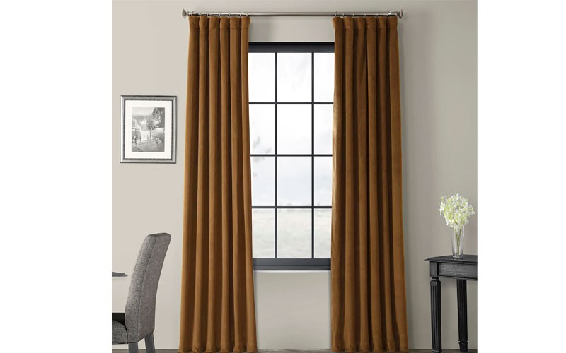 Signature Sable Blackout Velvet Curtain