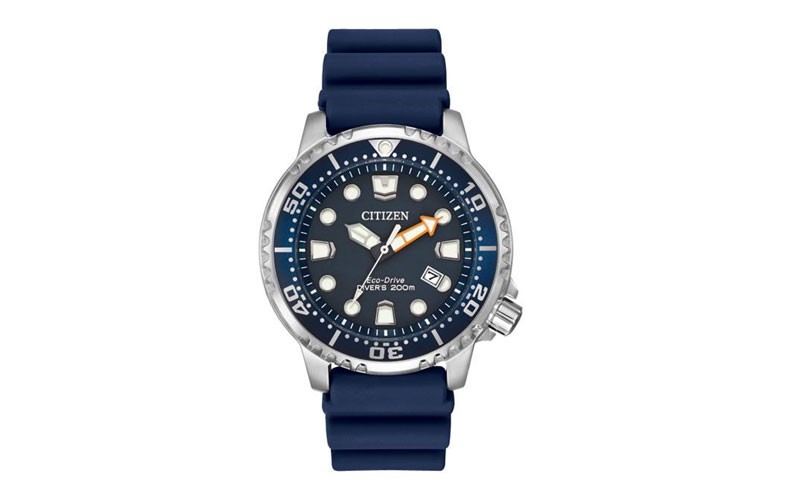 Citizen Mens Eco-Drive Promaster Diver - Blue Dial - Blue Rubber Strap 