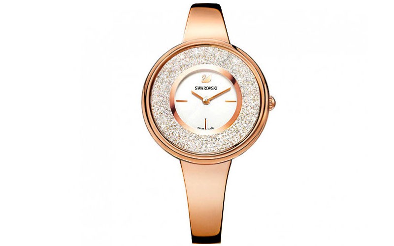 Swarovski Crystalline White Dial Stainless Steel Bracelet Womens Watch