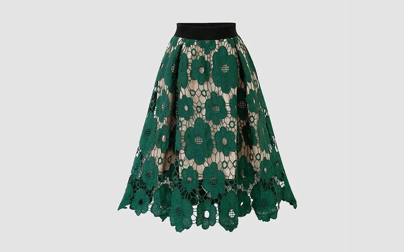 Sisjuly Summer Vintage Lace Skirts Women Black Sexy Holl