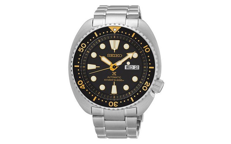 Seiko Prospex Mens Turtle Automatic - Two-Tone - Bracelet - Black Dial - Day/Dat