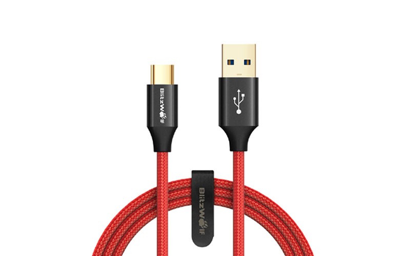 BlitzWolf AmpCore Turbo BW-TC9 3A Braided Durable USB 3.0 to Type-C Charging
