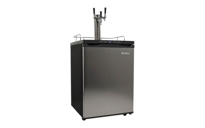 24 Inch Wide Triple Tap Kegerator with Digital Display for Full Size Kegs