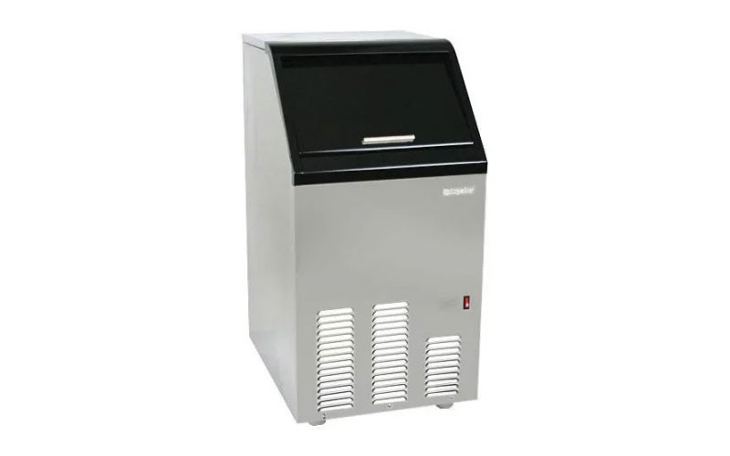 65 Lb. Automatic Ice Maker Stainless Steel and Black