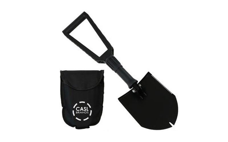 Casl Brands Steel Portable Camping Shovel with Carrying Case