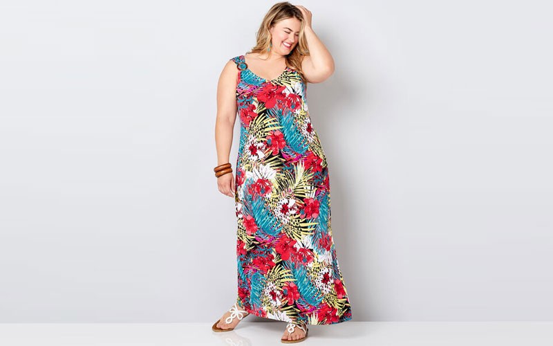 Tropical Floral Maxi Dress