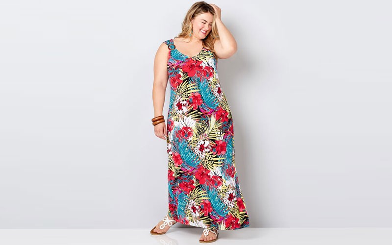 Tropical Floral Maxi Dress