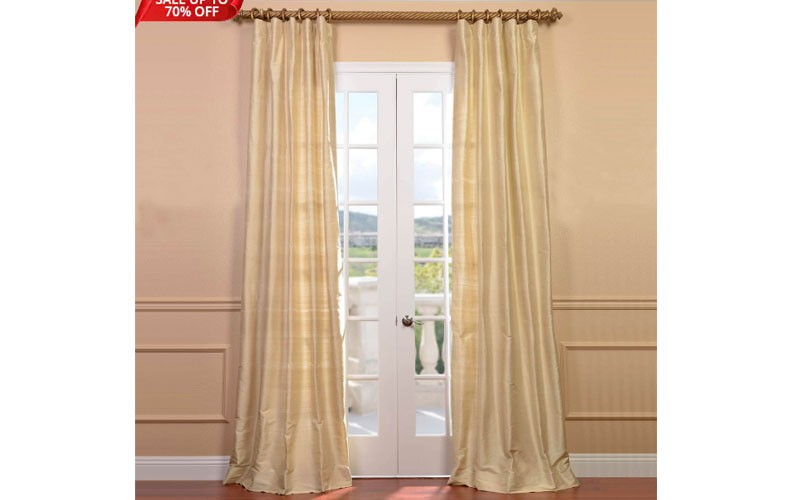 Pearl Textured Dupioni Silk Curtain