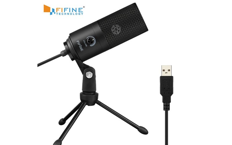 Fifine Metal USB Condenser Recording Microphone For Laptop MAC Or Windows Cardio