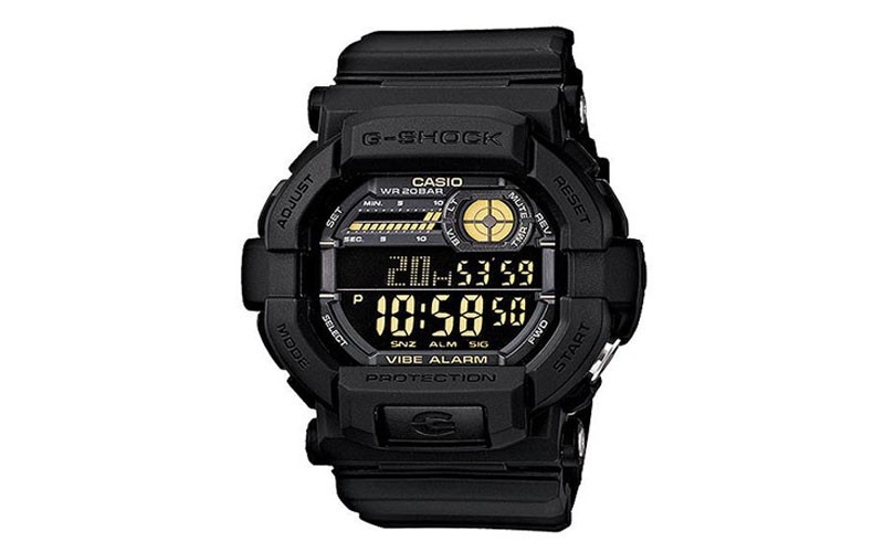 Casio G-Shock Mens Flash Alert With Vibrating Alarm - Black Dial And Resin Band
