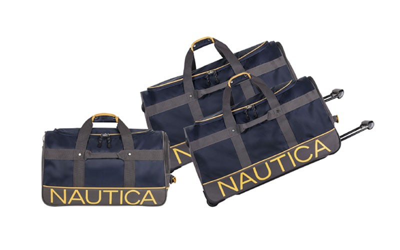 Nautica Corinthian 3 Piece Wheeled Duffle Set