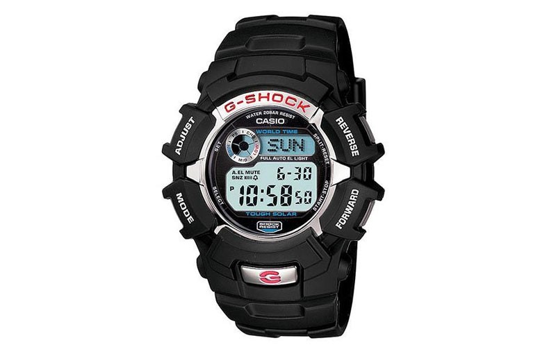 Casio Solar G-Shock Watch - Black Case And Strap - Shock Resistant - 200 Meters
