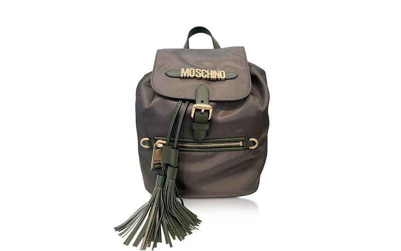 Moschino Black Top Handle Backpack