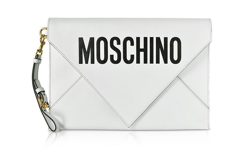 Moschino Flat Signature Envelope Clutch