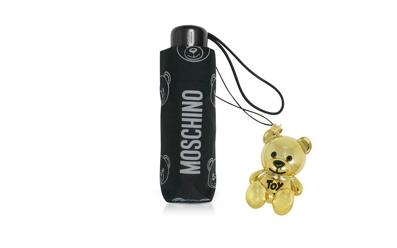 Moschino Teddy Bear Supermini Umbrella w/Golden Charm