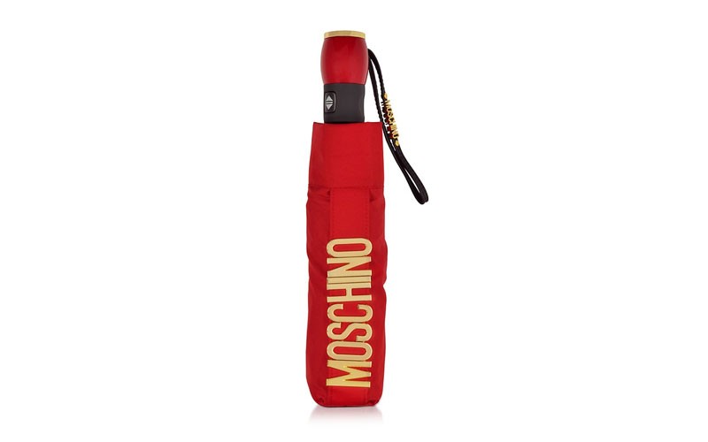 Moschino Metal Signature Red Mini Umbrella